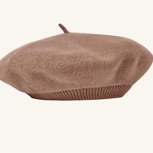 Rylee + Cru Cozy Brown 100% Wool Beret